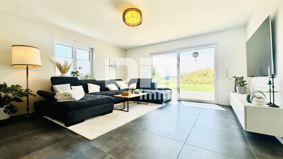 Exklusiver Neubautraum mit Premium-Ausstattung, großer Terrasse und Doppelgarage - EG Offener Wohnbereich / Zugang Terrasse
